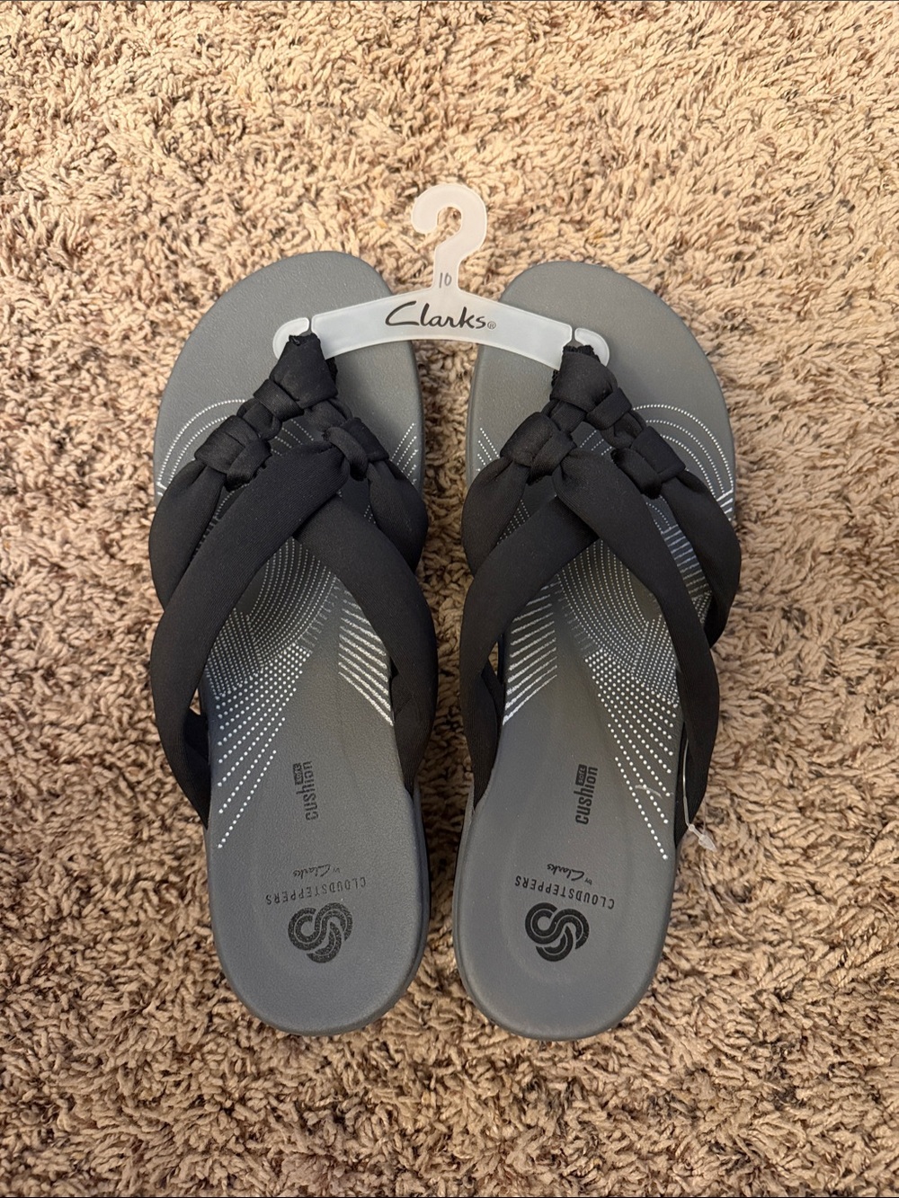 Clarks Black Knot-Detail Women's Sandals